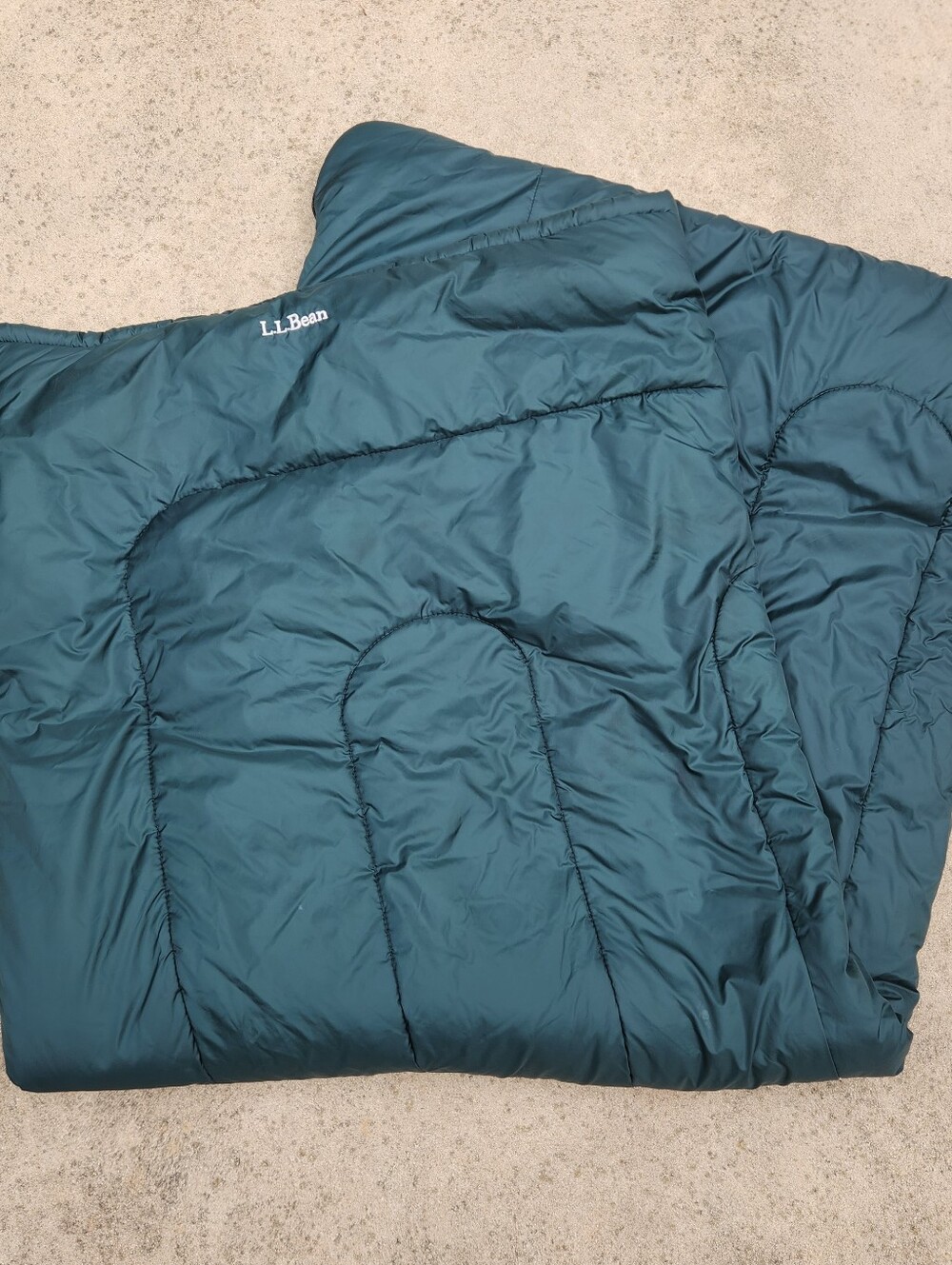 Adult LL BEAN 40° Teal Puffer Sleeping Bag - Picture 2 of 15